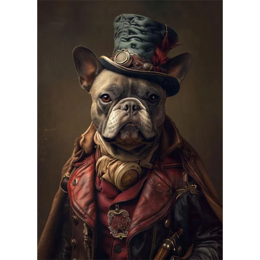 Steampunk Animals Royal Cat Sheep Dog Squirrel Rhino Posters Canvas Print Art Paintings Cuadros Wall Art for Living Room Decor