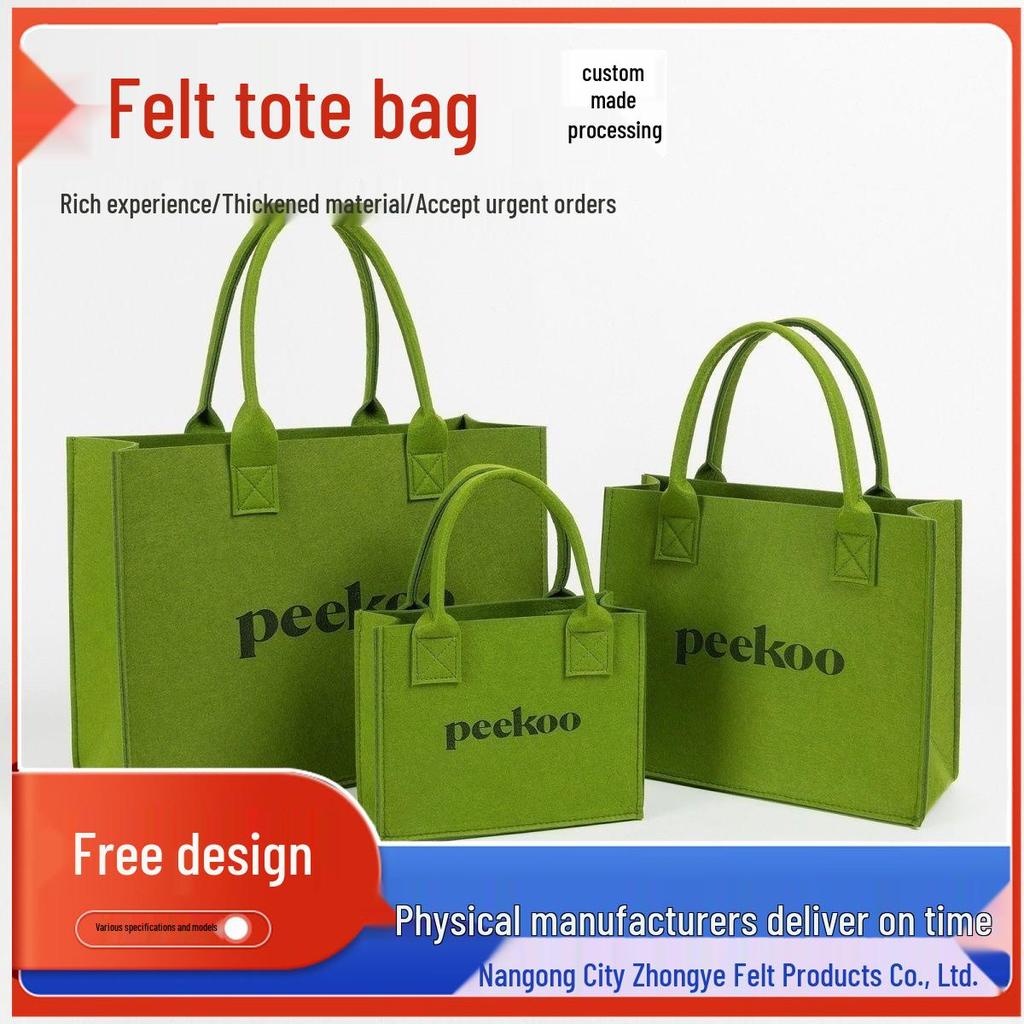 Trendy Felt Tote: Portable Handheld Commuter & Fashionable Single Shoulder Bag with Large Capacity