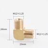 M12 M14 M16 M18 Metrico 1/8" 1/4" 3/8" 1/2" BSP Maschio Gomito a 90 Gradi Raccordo Tubo in Ottone Connettore Accoppiatore Acqua Gas Olio