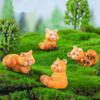 BHBL Miniature Small Raccoon Figurines 1 Inch Cartoon Mini Red Panda Figures Set Cute Resin Animal Cake Toppers