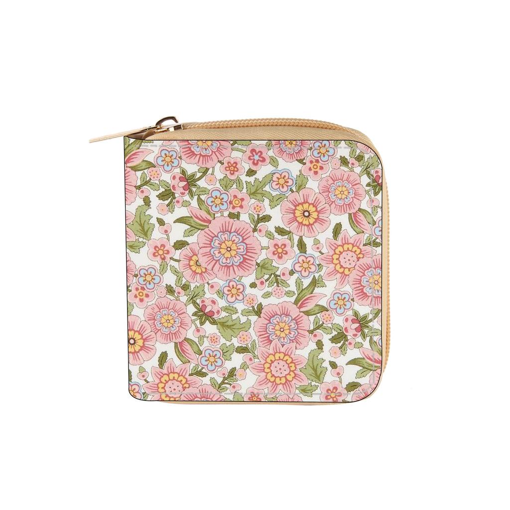 New Small Floral Short Zipper Small Wallet Wallet Change Card Bag Flower Ticket Holder