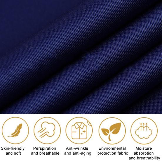 Herreskjorte Ensfarget Enkeltspent Formell Slim Fit Høstskjorte for Daglig Bruk