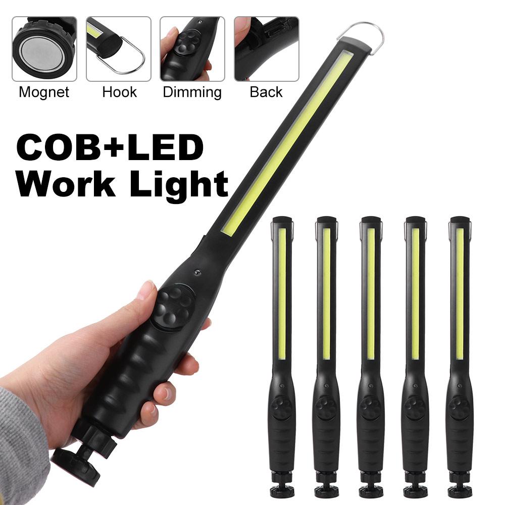360°Rotation Base LED Work Light With Magnet Emergency Lamp Portable Flashlight Workshop