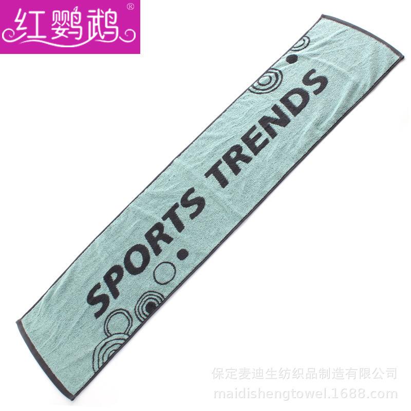 

Спортивное полотенце из чистого хлопка для бега, фитнеса, быстросохнущее, впитывающее пот, цветное ткачество, жаккард, сувенир для марафона, полотенце с принтом 25*100cm