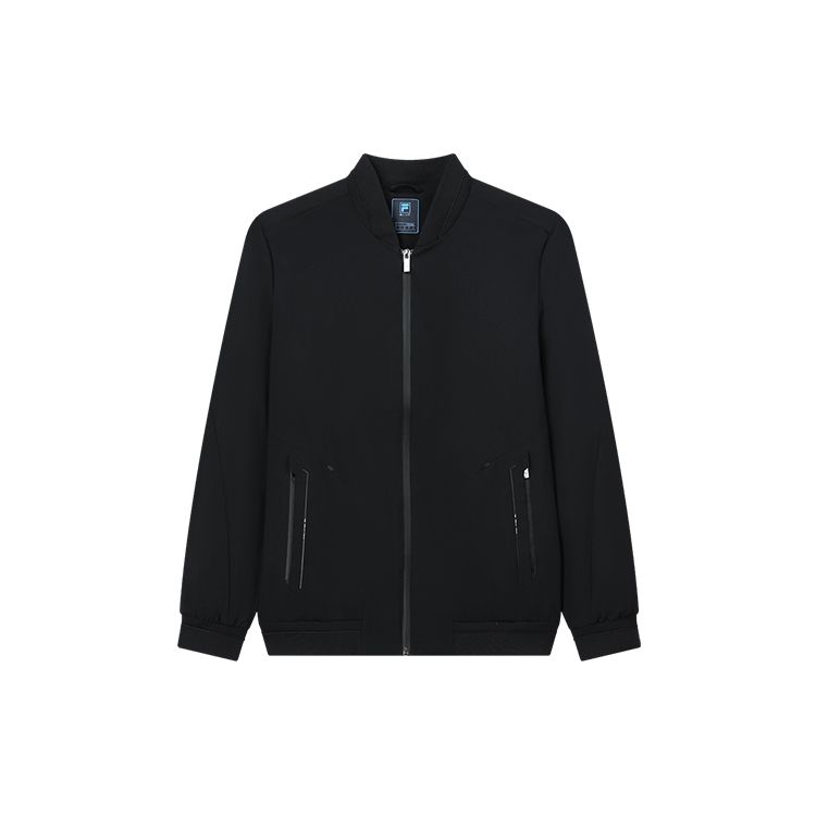 FILA Fleece Windbreaker Jacket Men Jackets Black F11M132709F-BK