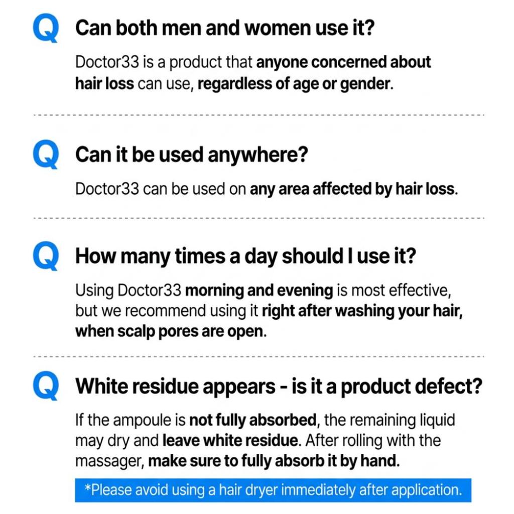 SEAPURI Dr.33 Hair Ampoule Scalp Essence Hair Loss Care 20ml