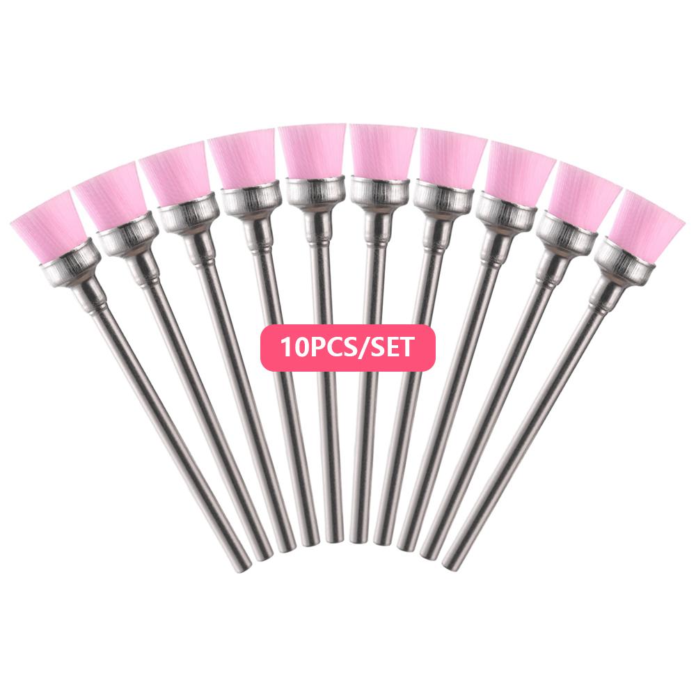 5/10PCS Nail Drill Bits Milling Cutter Cleaning Brushes for Clean Electric Nail Machine File Nail Art Manicure Pedicure Tools