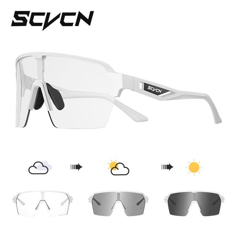 SCVCN Cycling Glasses Photochromic Sunglasses for Men Outdoor Sports Glasses UV400 Eyewear MTB Cycling Goggles Bicycle Women