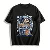 Cool Dog Drummer Print Street Style Unisex Casual T-Shirt Pure Cotton T-shirt