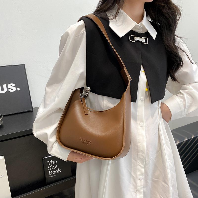Small Designer Women's Black Bag Simple Retro Crossbody Bags Luxury Pu Leather Female Handbags Pure Color Bucket Shoulder Bag