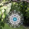 Blaues Mandala Windspiel Wandbehang Gartendekor Außenschmuck Nicht elektrisch Visueller Effekt Geschenk für Zuhause Hof