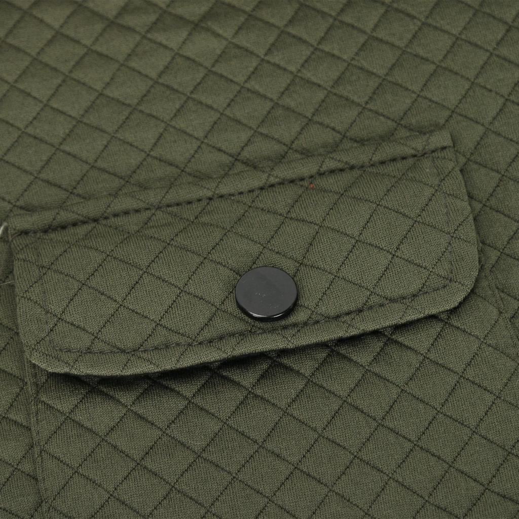 Men's Casual Shirt Jacket Lightweight Shacket Jacket Quilted Button Down Jackets