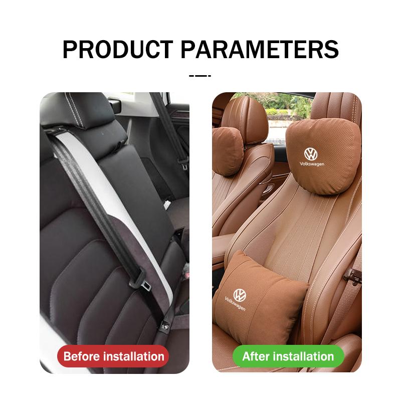 For Volkswagen VW Car Seat Headrest Durable Comfort EE32 Neck Support Non Slip Pillow Scirocco Passat Polo B5 B6 B7 CC Tiguan Sharan