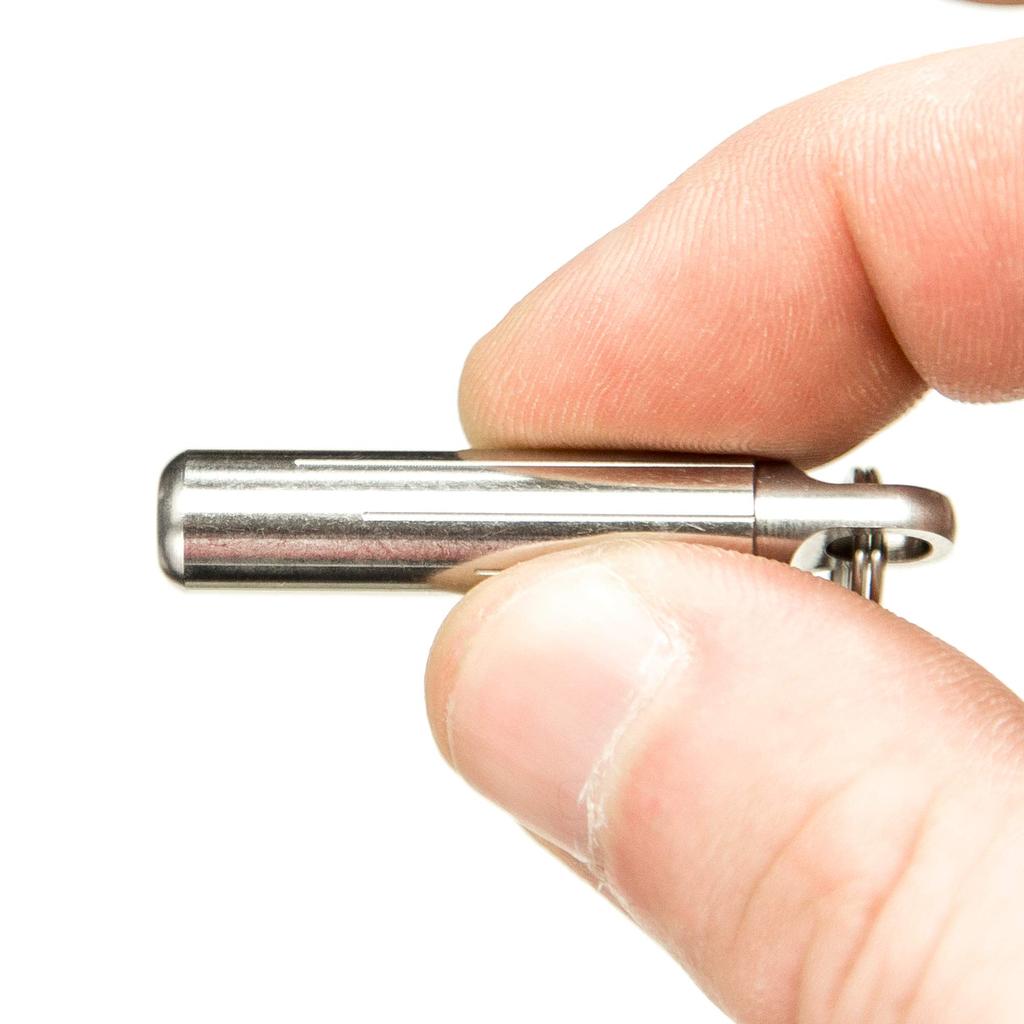 KeySmart Nano Torch Stainless Steel Keychain Flashlight