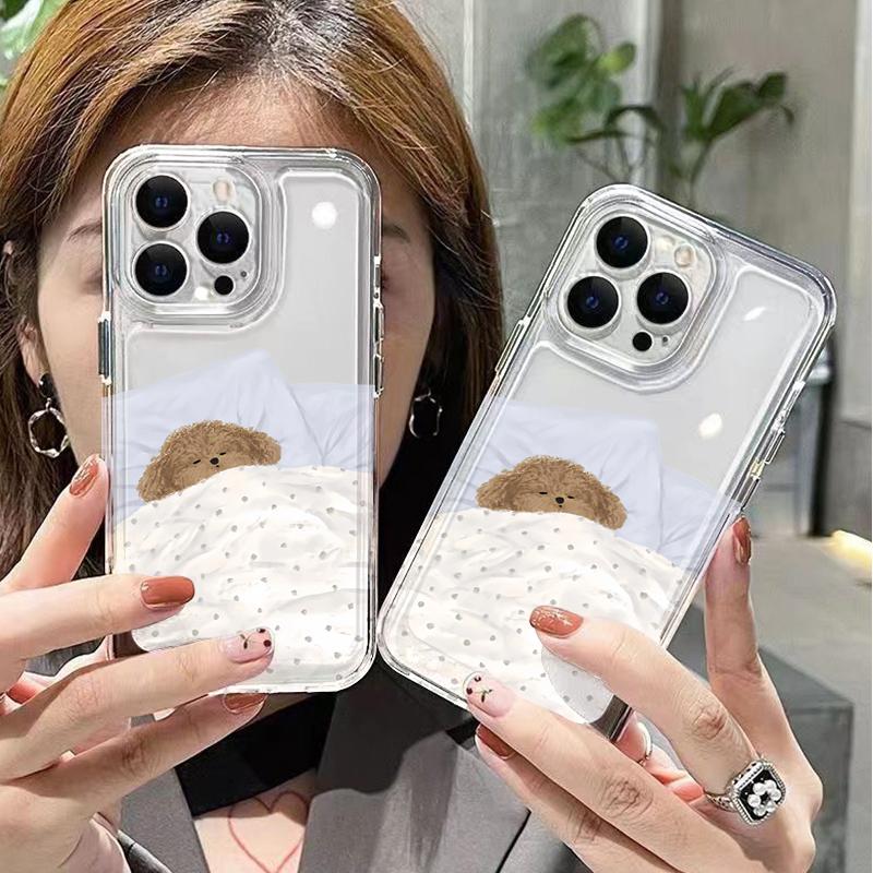 Cute Sleeping Dog Cat Clear Phone Case For Xiaomi Redmi Note 15 Pro 4G 14 12 12S 11 10 13 15 Pro Plus 5G 14C 13C 12C Soft Cover
