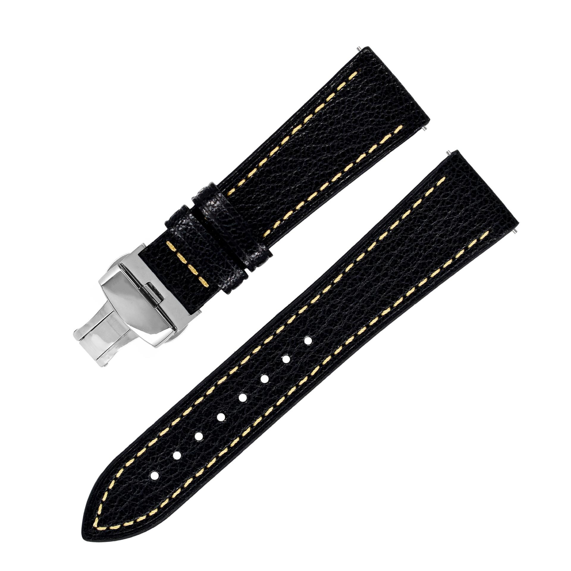 

Applicable Huawei Strap Smart Watch Garmin Garmin 22Mm Strap 24Mm Butterfly Buckle Samsung Genuine Leather Strap 20mm
