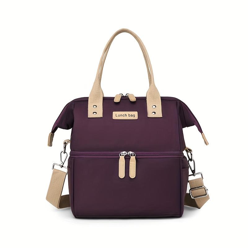 Stylish Large Capacity Insulated Lunch Bag, Casual Fashion Storage Pouch, Keeps Warm and Cold, Suitable for Work, Camping, Non Food Contact