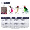 Kingdom MICRO FLY LURE SET 12pcs/box Flying Bait Hooks Stream Shallow Water Bionic Bait