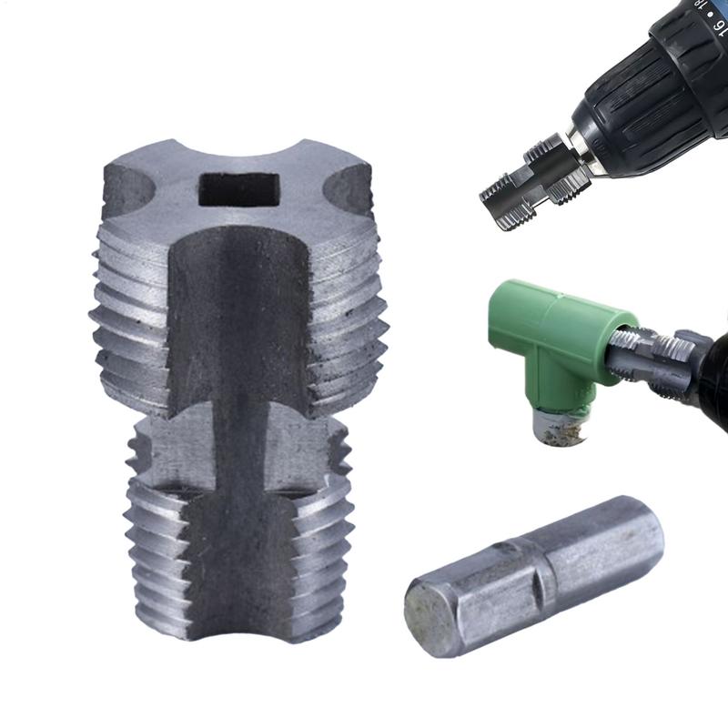 Thread Maker Tool for Electric Drill Ergonomic Inner Pipe Threader 1/2 Inch Thread Maker Reusable Manual Threading Tool 3/4 Inch