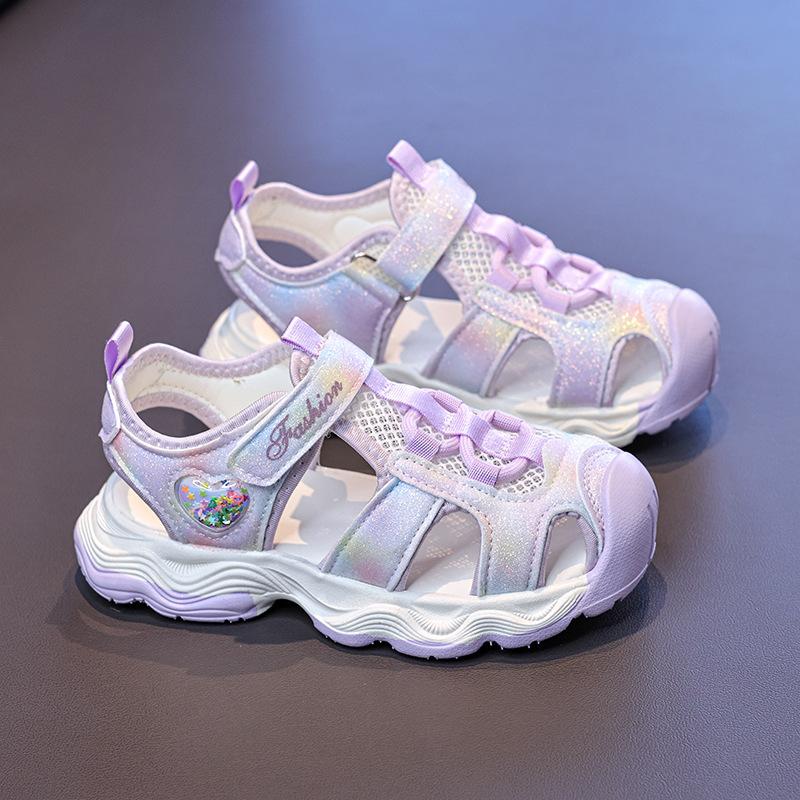 Girls Bag Head Sandals Summer New Children's Fashion Hollow Sports Beach Shoes Medium and Older Children's Versatile Single Shoes