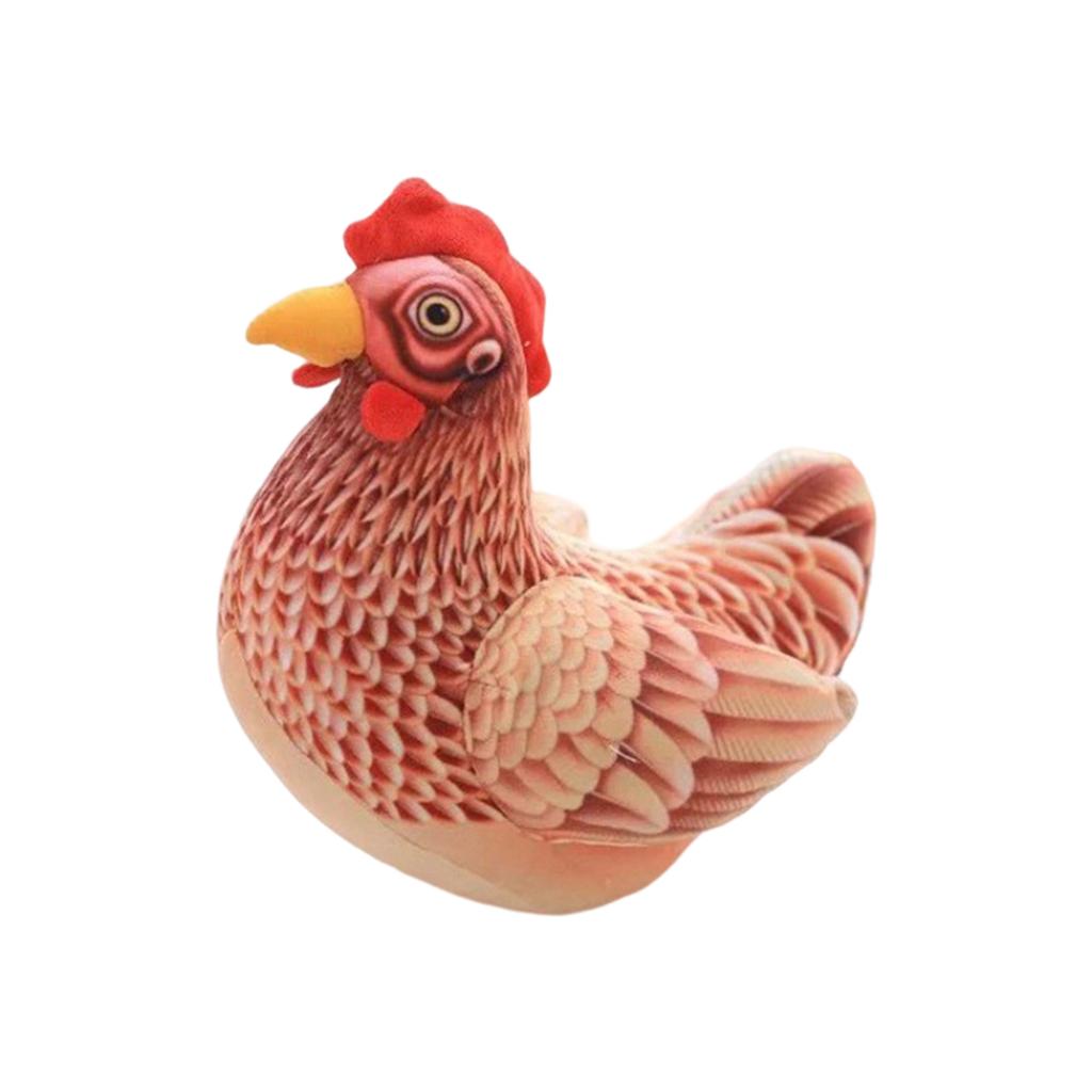 Simulated Rooster Doll Plush Toy Big  Old Hen Pillow Chick Music Chicken Coop Doll Spring Chicken Activity