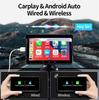 Universal 7" Screen + Camera For Wireless Carplay Android Auto Car Stereo Player