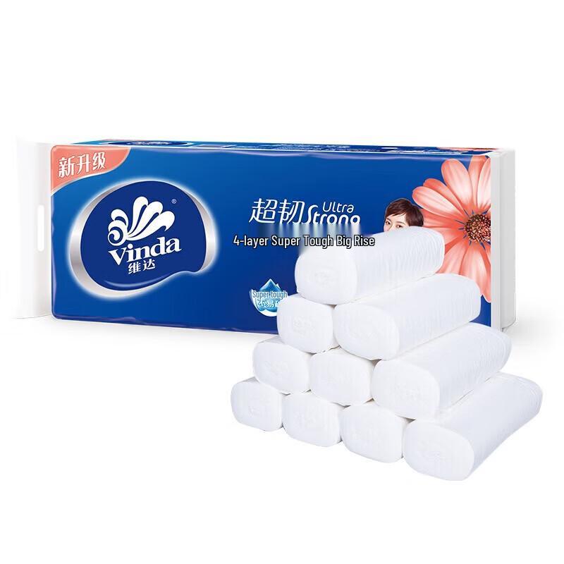 Vinda 4-Ply Ultra-Strong Coreless Toilet Paper