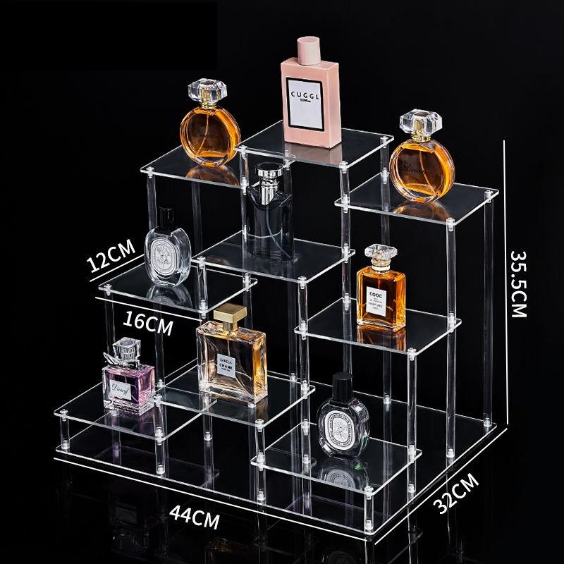 Acrylic Perfume Shelf Multi-layer Cosmetics Storage Rack Stepped Dressing Table Desktop Organizer for Skin Care Products