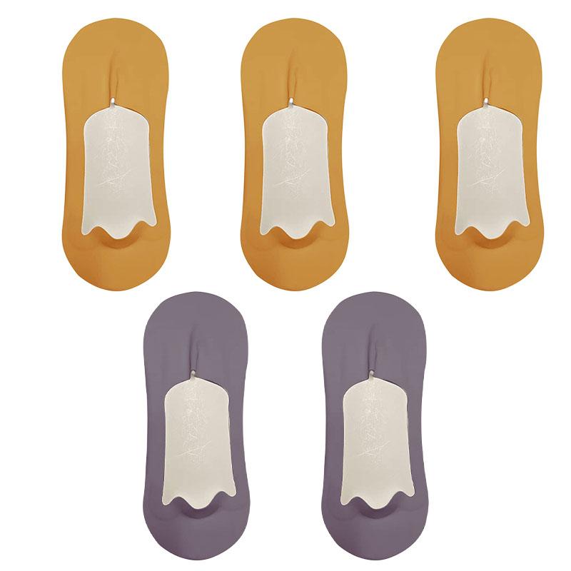 5 Paar Herrensocken Baumwolle Atmungsaktiv Sommer Ultradünn No Show Eisseide Socke Silikon Rutschfeste Sohle Schweißabsorbierend Herren Bootssocke