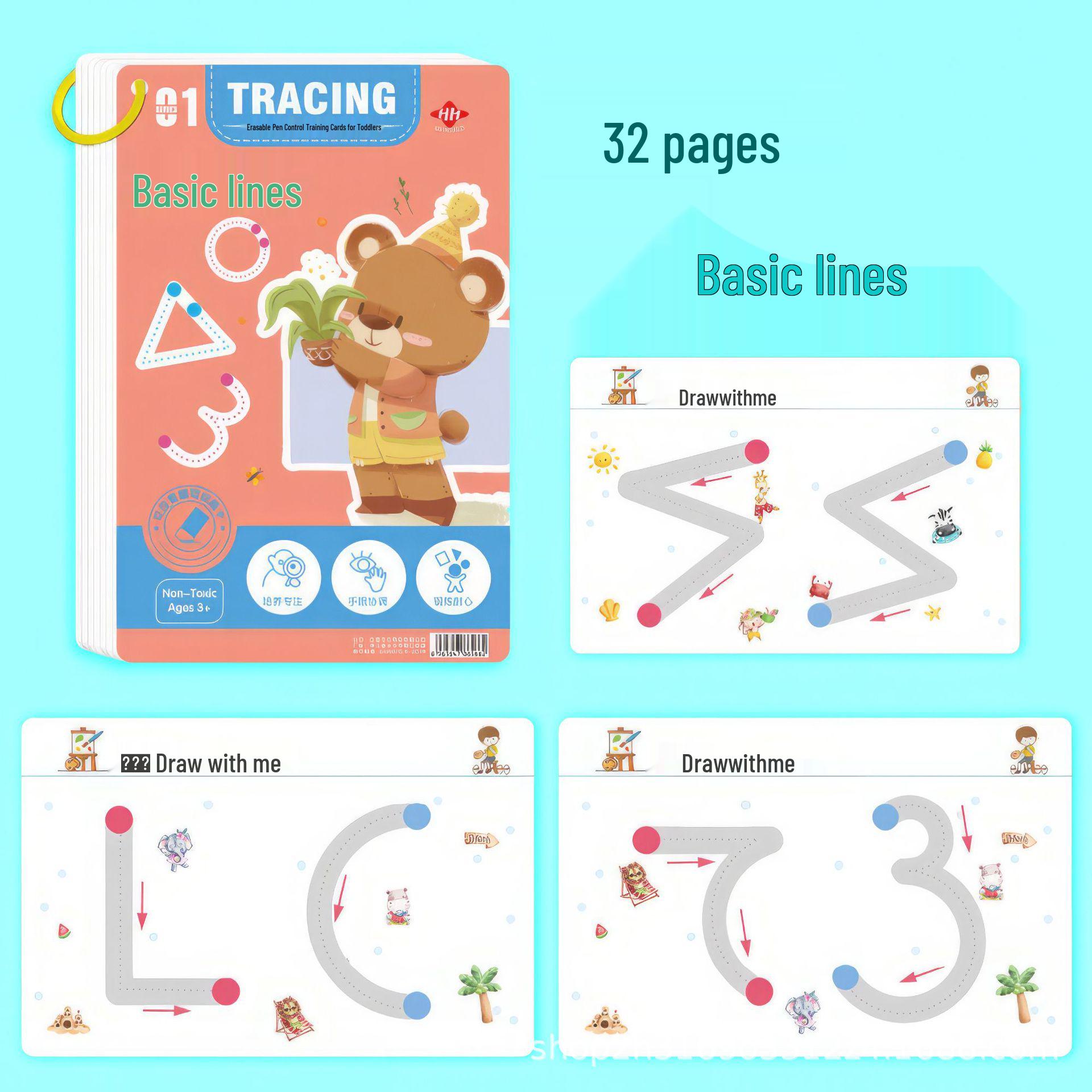 Erasable Coloring & Connect-the-Dots Cards for Kids Ages 2-6