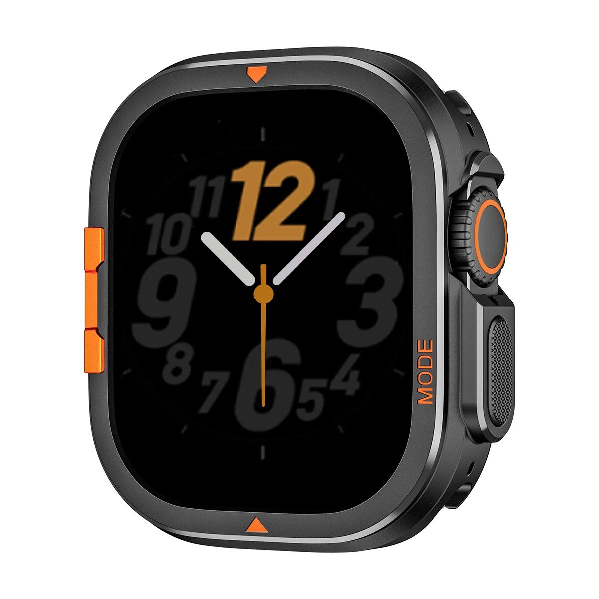 

Aluminum Alloy Case for Apple Watch Ultra3 49mm Metal Watch Cover Bumper for IWatch 11 10 46mm Protective Case Watch Accessories Series 11 46mm чёрный