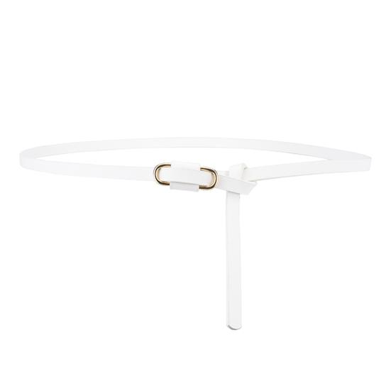 

Простой декоративный джинсовый ремень, регулируемая длина, тонкий пояс из искусственной кожи с завязками, джинсовый костюм, брюки, ремень белый