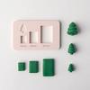 Handmade Christmas Tree Shaping Mold Rapid Forming 15/20/25mm Soft Clay Xmas Tree Mold Rolling Rubbing Polymer Clay Maker