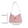 Minimalistische Mode Einfarbige Große Kapazität Einzelne Schulter Achseltasche Gürtelschnalle Dekorative Handtasche Pendeln Versammlungen
