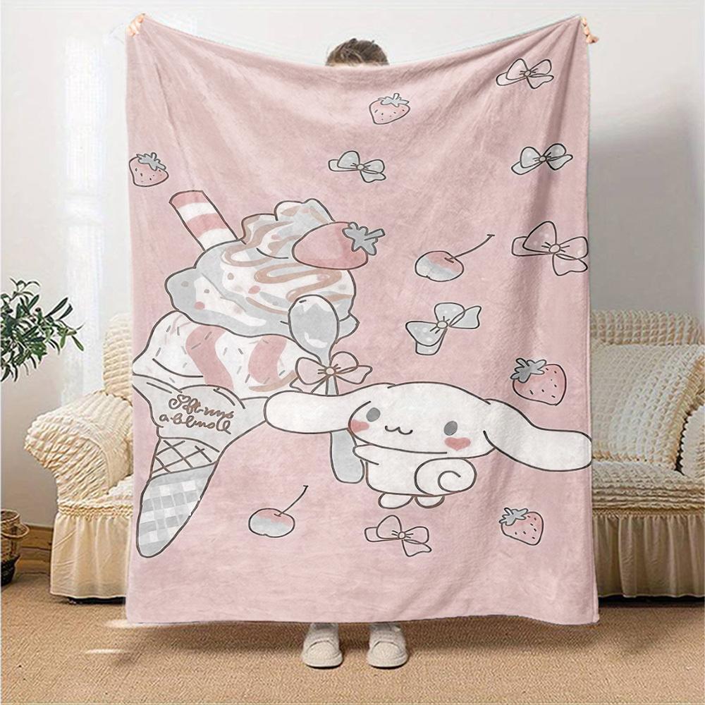 1 stuks ijskonijn deken Lichte Flanellen Plaid voor Bank Bed Reizen Kamperen Woonkamer Kantoor Bank Stoel