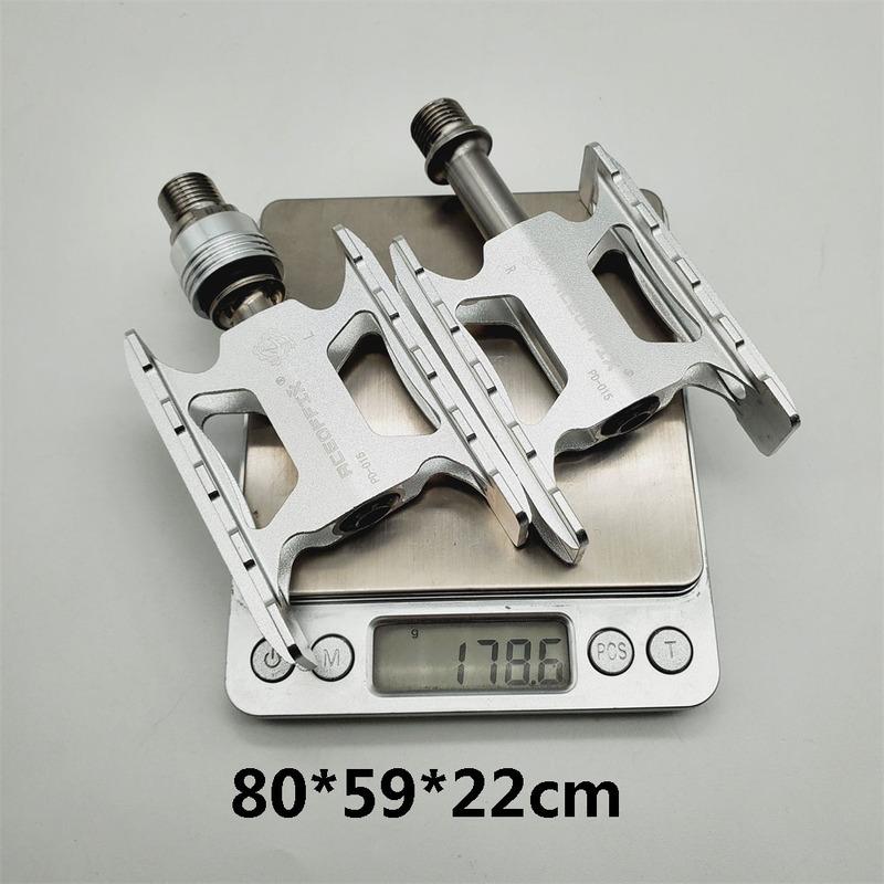 2 size ultralight 158g bicycle pedal for Brompton bike black/silver color aluminum + titanium axis 1pair