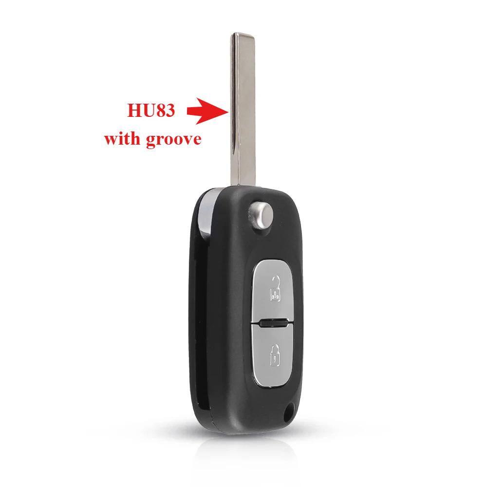 2/3 Buttons Remote Flip Car Key Shell Case Fob Cover for Renault Clio Megane Kangoo 2 Modus VA2 Blade Car Accessories