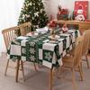 Polyester Printed Christmas Christmas Flower Deer Tablecloth Decorative Coffee Table Tablecloth Waterproof Dining Table Cloth
