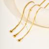3pcs Set Simple Stainless Steel Bracelet for Women, Adjustable Gold Plated Thin Chain Bracelets, Fashion Stackable Jewelry Set