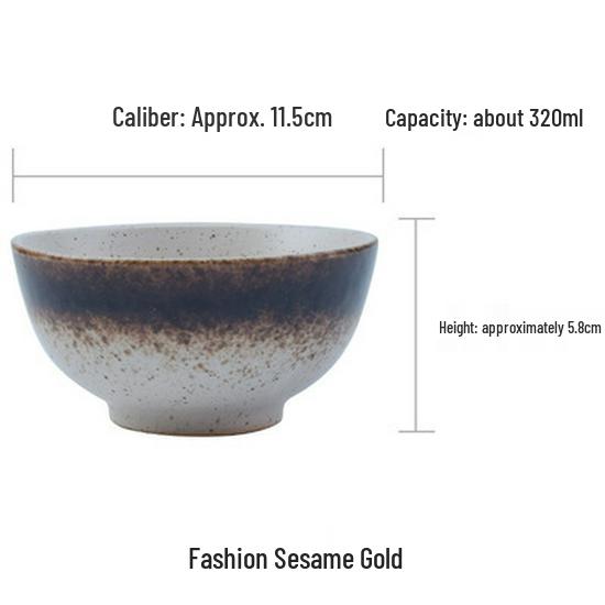 4.5" Ceramic Japanese Noodle Bowl – Large Porcelain Tableware for Soup & More