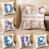 Creative Letters Floral Print Pillow Case Printed Brushed Fleece Pillow Baby Skin-Touch Eco-Friendly Dye-Sublimat