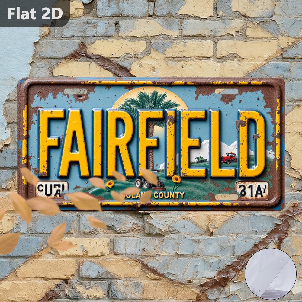 D Flat D Flat Printing pc Florence Cityscape Metal Sign for Decorationg Only Outdoor Wall Art ( ) Vint