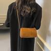 Retro matte suede bag women's new simple casual daily shoulder messenger bag commuter cylinder bag
