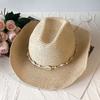 Summer Sun Hats Ladies Fashion Girl Straw Hat Shell Strap Beach Hat Casual Grass Jazz Top Panama Hat Womens Bone Visor Cap