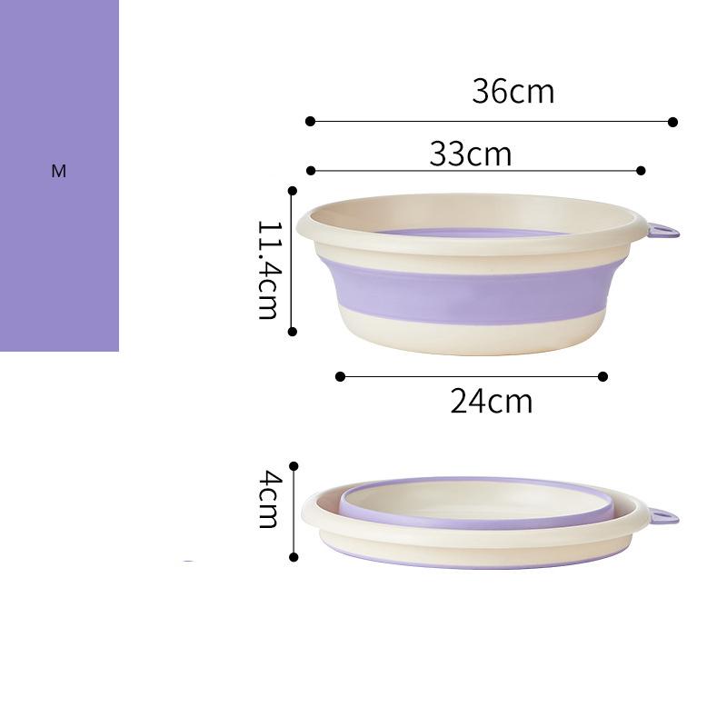Children's Folding Basin for Household Use, Baby's Hand and Foot Washing Basin, Wall Mounted Foldable Thick Vegetable Washing Basin