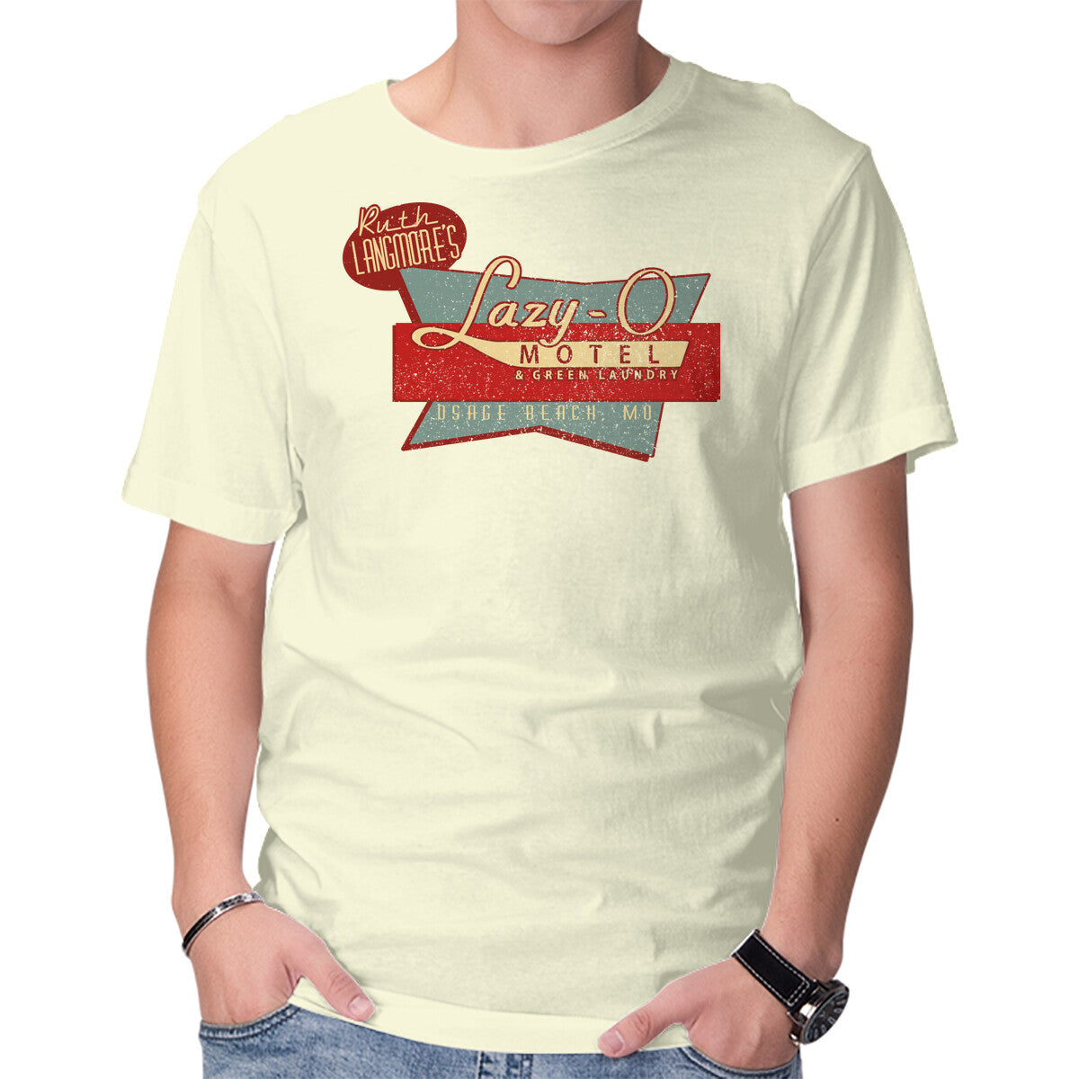 Unisex Crew Neck T-Shirt Ruth Langmore s Lazy O Graphic Short Sleeve Casual Tee S