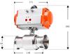 19-108mm Pipe 1.5" 2" -4" Tri Clamp 304 316L Stainless Steel Sanitary Ball Valve With Pneumatic actuator Homebrew