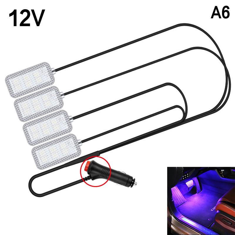12V Car Neon Light LED Interior USB Flexible Strip For Cigarette Lighter Dashboard Atmosphere Lamp Multicolor Footwell Ambient Lighting