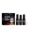 3Pcs Halloween Body Paint Stick Set Clown Themed Costume Kit Makeup Stick Full Face Coverage Body Makeup Paint Stick Set