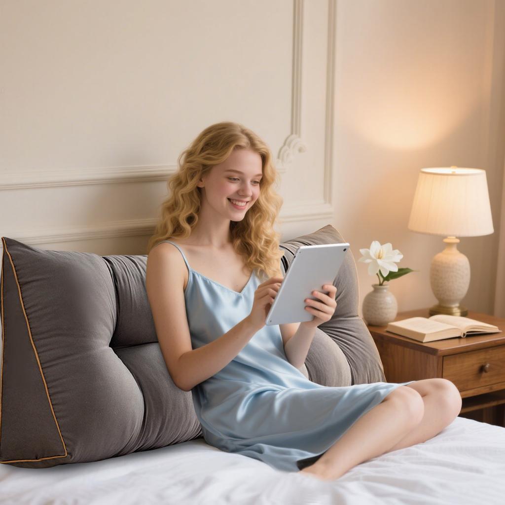 Headboard Pillow For Single Twin Bed,Reading Pillow Large Bedside Backrest Back Support Cushion For Sitting In Bed Lumbar Support Bolster